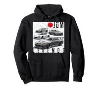 Bandera Japonesa Distress JDM Legends Race Cars Fabricada en Japón Sudadera con Capucha