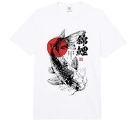Bandera Japonesa, Pez Koi, Haiku Arte Ukiyo-e Sumi-e Japon Comfort Colors Adult Heavyweight T-Shirt