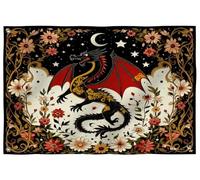 Bandera Jardín Dragón Negro Garden Banderas 90X150Cm | Bandera Jardín Colores Vivos Resistentes Flags Para Eventos Balcón Procesión Banderas Del Patio