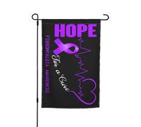 Bandera Jardín Esperanza Para Una Curación Concienciación Sobre La Fibromialgia Durable Estandarte Exterior Decorativas Banderas Del Patio Para Playa Porche Granja 30X45Cm
