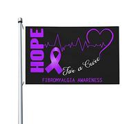 Bandera Jardín Esperanza Para Una Curación Concienciación Sobre La Fibromialgia Garden Banderas Ligero Estandararte Exterior Resistentes Bandera Divertidas Para Balcón 90X150Cm