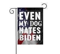 Bandera Jardín Hasta Mis Perros Odian A Biden. Anti Decoloración Garden Flag Decorativas Bandera Divertidas Para Patio Al Aire Libre Porche Césped 30X45Cm