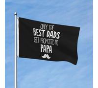 Bandera Jardín Los Mejores Papás Son Ascendidos A Papá Banderas Del Patio Ligera Garden Banderas Anti Decoloración Garden Flag Para Césped Granja Porche M