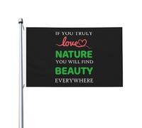 Bandera Jardín Si De Verdad Amas La Naturaleza, Encontrarás Belleza En Todas Partes. Garden Banderas Ligera Banderas Del Patio Decorativas Garden Flag Para Porche Césped Patio Al Aire Libre S