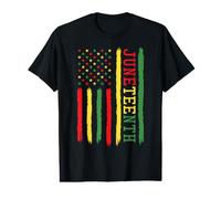 Bandera Juneteenth Historia Negra Colores RBG Afroamericanos Camiseta gráfica económica