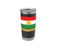 Bandera kurda patriótica kurda para hombres, mujeres y niños, Kurdistán Vaso térmico de acero inoxidable de doble pared