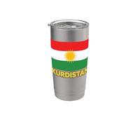 Bandera kurda patriótica kurda para hombres, mujeres y niños, Kurdistán Vaso térmico de acero inoxidable de doble pared