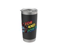 Bandera LGBTQI Love Gana el Mes del Orgullo Vaso térmico de acero inoxidable de doble pared