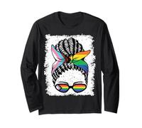 Bandera LGBTQI Niña Negra Manga Larga