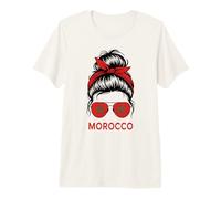 Bandera marroquí Proud Cheer Morocco Girl My Country Favorite Camiseta Premium