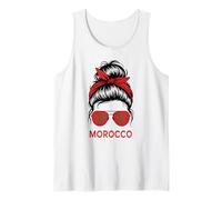 Bandera marroquí Proud Cheer Morocco Girl My Country Favorite Camiseta sin Mangas