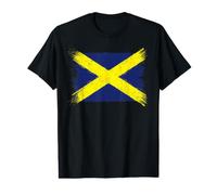 Bandera Mercia Cruz The Midlands Reino Unido Midlander Expat Camiseta gráfica económica