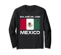 Bandera Mexicana de San José del Cabo con diseño de Bandera Mexicana Orgullosa Manga Larga