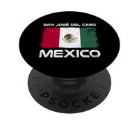 Bandera Mexicana de San José del Cabo con diseño de Bandera Mexicana Orgullosa PopSockets PopGrip Adhesivo