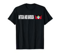 Bandera Nacional Antigua y Barbuda Retro Patriótica Camiseta