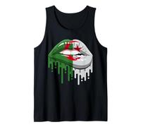 Bandera Nacional Argelina Mujer Labios Argelia Fan Pride Heritage Camiseta sin Mangas