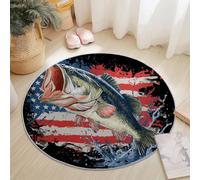 Bandera Nacional Bajo Bandera Alfombras Redondas Antideslizantes 180 Cm Negro Suave, Lavable A Máquina, Alfombras De Suelo Que No Se Desprenden para Dormitorio Y Sala De Estar
