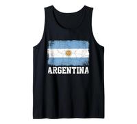 Bandera Nacional de Argentina Vintage Envejecida Camiseta sin Mangas