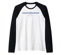 Bandera Nacional de Atenas, Grecia, Emblema de Helena, Patrimonio Griego Camiseta Manga Raglan