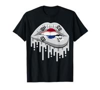 Bandera Nacional de Corea del Sur Mujeres Labios Orgullo de Corea Camiseta