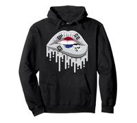 Bandera Nacional de Corea del Sur Mujeres Labios Orgullo de Corea Sudadera con Capucha