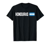 Bandera Nacional de Honduras Retro con gráfico patriótico Envejecido Camiseta
