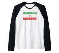 Bandera Nacional DE IRÁN TEHRAN Pride Persian Camiseta Manga Raglan
