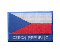 Bandera Nacional de la República Checa bordada Hierro en Coser Parche insignia para ropa, etc. 9 X 6 cm