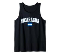 Bandera Nacional de Nicaragua Estilo Universitario arqueada Camiseta sin Mangas