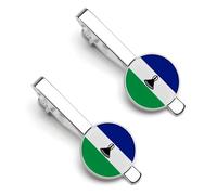 Bandera Nacional Del Reino De Lesoto Corbata Con Clip Para Hombre Bodas Negocios Vida Diaria Aniversario De Bodas Negocios Día Del Padre