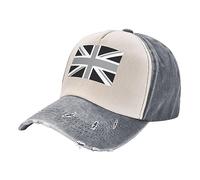 Bandera Nacional del Reino Unido (UK), También Conocida como Union Jack, En Blancos Y Negro Gorra El Sol Informal Gorra Deportiva Sun Protection Sombrero Verano para Deportes Tenis Golf