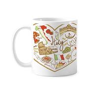 Bandera Nacional Del Teatro Romano Del Corazón De Italia Taza Porcelana Taza De Café Con Asa Tazas Para Té Oficina Zumo 330Ml