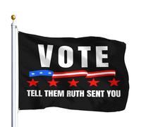 Bandera Náutica Vota Diles que Ruth te envió Dicho americano gracioso | Bandera Grande Balcón 3x5 FT Colores Vivos Flag Doble Cara Estandarte Hombres Y Mujeres Desfile