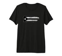 Bandera Negra de Puerto Rico Resiste Boricua Island Flag Taino Art Camiseta Premium