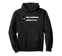 Bandera Negra de Puerto Rico Resiste Boricua Island Flag Taino Art Sudadera con Capucha