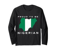Bandera nigeriana patriótica para Hombres, Mujeres y niños, Nigeria Manga Larga