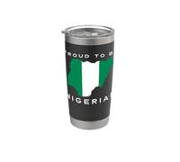 Bandera nigeriana patriótica para hombres, mujeres y niños, Nigeria Vaso térmico de acero inoxidable de doble pared