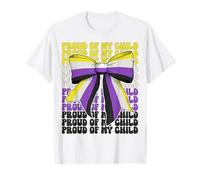 Bandera no binaria Orgullo Mamá Día de la Madre Orgulloso de mi Hijo Camiseta