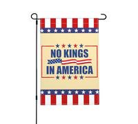 Bandera "No Kings In America" 12x18 Resiste el fascismo Banderas de protesta política para jardín para exteriores Letreros de arpillera de doble cara
