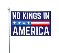 Bandera "No Kings In America" de 3x5 pies, doble cara, para decoración de interiores, con 2 ojales, de poliéster, ideal para todas las estaciones.