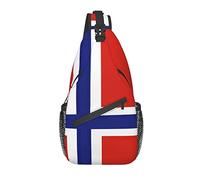 Bandera Noruega Crossbody Sling Mochila Sling Bag Viaje Senderismo Chest Bag Daypack