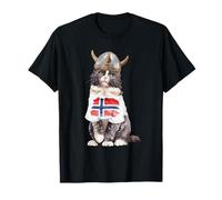 Bandera noruega del gato del bosque noruego Camiseta