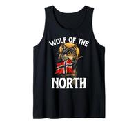 Bandera Noruega Lobo Del Norte Camiseta sin Mangas