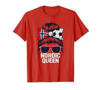 Bandera Noruega Niña Noruega Spirit Pride Cheer Home Queen Camiseta