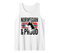 Bandera noruega orgullosa de la herencia noruega Camiseta sin Mangas
