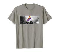 Bandera Ondeando República Española Camiseta, Hombre, Pizarra, L