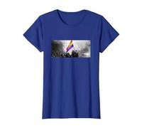 Bandera Ondeando República Española Camiseta, Mujer, Azul Real, XXL