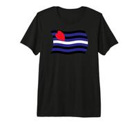 Bandera Ondulada de Cuero Orgullo Bondage Sadismo Masoquismo BDSM Camiseta Premium