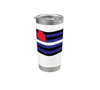 Bandera Ondulada de Cuero Orgullo Bondage Sadismo Masoquismo BDSM Vaso térmico de acero inoxidable de doble pared