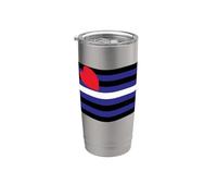 Bandera Ondulada de Cuero Orgullo Bondage Sadismo Masoquismo BDSM Vaso térmico de acero inoxidable de doble pared